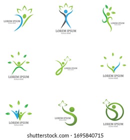 Icono vectorial de la plantilla de logotipo Healthy Life
