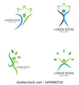 Icono vectorial de la plantilla de logotipo Healthy Life