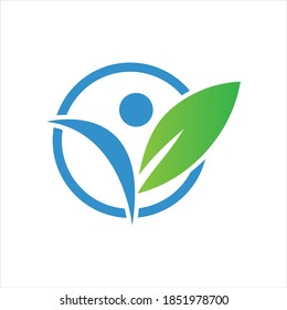 Vorlage für das Logo "Gesundes Leben", Vektorsymbol