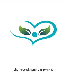 Vorlage für das Logo "Gesundes Leben", Vektorsymbol