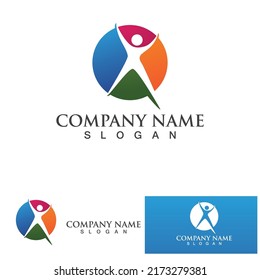 Vorlage für das Logo "Gesundes Leben", Vektorsymbol
