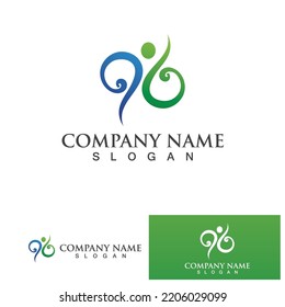 Icono vectorial de la plantilla del logotipo Healthy Life
