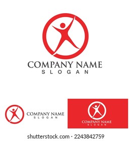 Vorlage für das Logo "Gesundes Leben", Vektorsymbol
