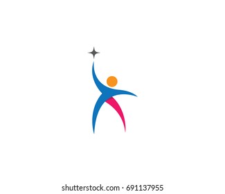 Healthy Life Logo template vector icon illustration design