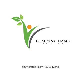 Healthy Life Logo template vector icon illustration design
