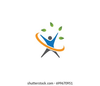 Healthy Life Logo template vector icon illustration design