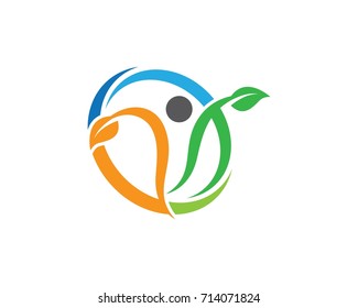 Healthy Life Logo template vector icon illustration design