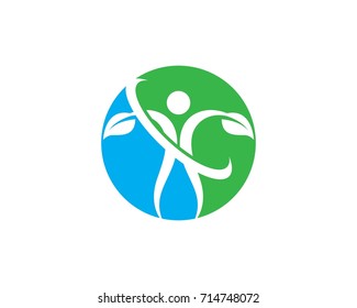 Diseño de ilustraciones vectoriales de la plantilla de logotipo Healthy Life