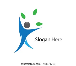 Diseño de ilustraciones vectoriales de la plantilla de logotipo Healthy Life