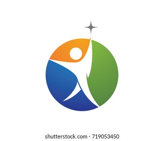 Healthy Life Logo template vector icon illustration design