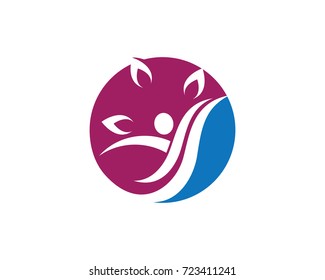 Diseño de ilustraciones vectoriales de la plantilla de logotipo Healthy Life