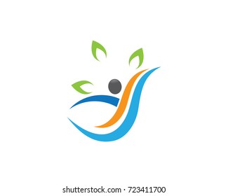 Healthy Life Logo template vector icon illustration design