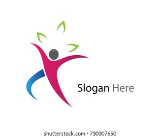 Healthy Life Logo template vector icon illustration design