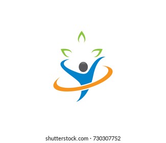 Healthy Life Logo template vector icon illustration design