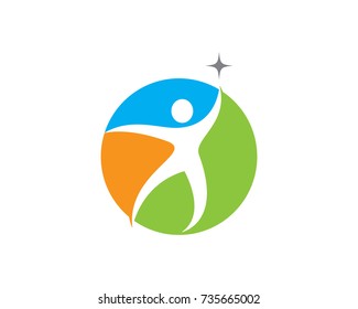 Healthy Life Logo template vector icon illustration design