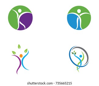 Healthy Life Logo template vector icon illustration design