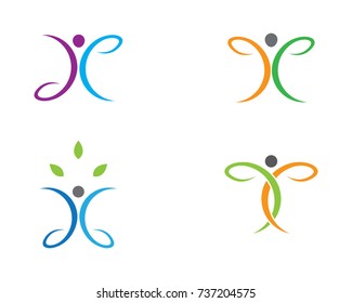 Healthy Life Logo template vector icon illustration design