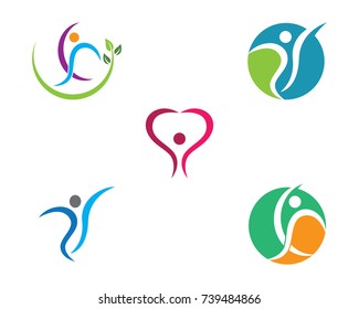 Diseño de ilustraciones vectoriales de la plantilla de logotipo Healthy Life