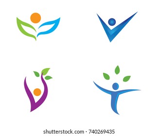 Healthy Life Logo template vector icon illustration design