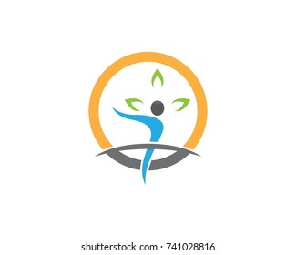 Healthy Life Logo template vector icon illustration design
