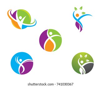 Healthy Life Logo template vector icon illustration design