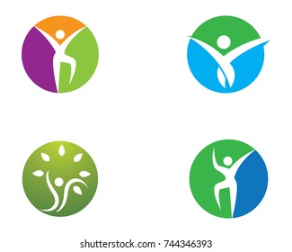 Healthy Life Logo template vector icon illustration design