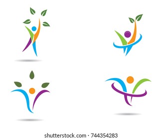 Healthy Life Logo template vector icon illustration design