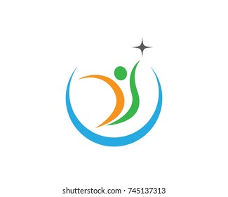 Vorlage für das Logo "Gesundes Leben" Vektorsymbol - Design