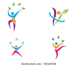 Healthy Life Logo template vector icon illustration design