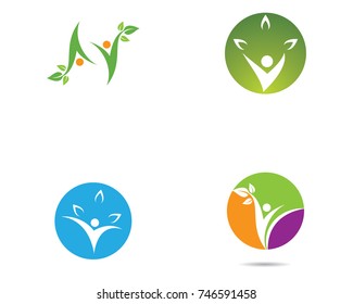 Healthy Life Logo template vector icon illustration design
