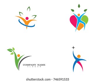 Healthy Life Logo template vector icon illustration design