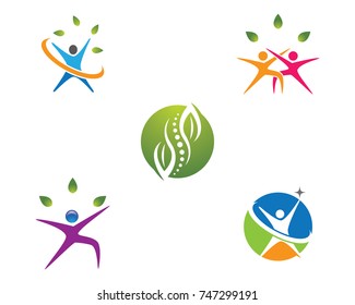 Healthy Life Logo template vector icon illustration design