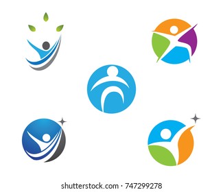Healthy Life Logo template vector icon illustration design