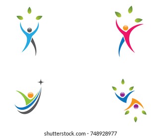 Diseño de ilustraciones vectoriales de la plantilla de logotipo Healthy Life