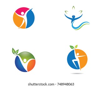 Healthy Life Logo template vector icon illustration design