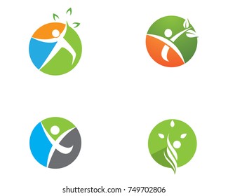 Healthy Life Logo template vector icon illustration design