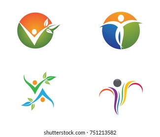 Healthy Life Logo template vector icon illustration design