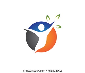 Healthy Life Logo template vector icon illustration design