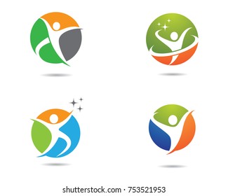 Healthy Life Logo template vector icon illustration design