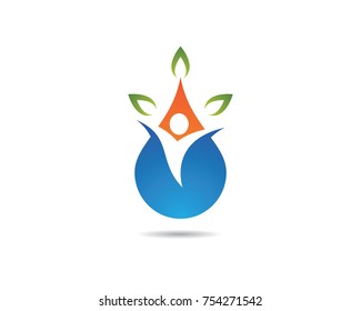 Healthy Life Logo template vector icon illustration design