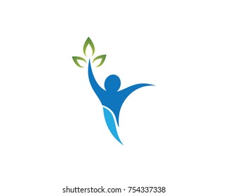 Diseño de ilustraciones vectoriales de la plantilla de logotipo Healthy Life