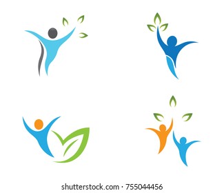 Vorlage für das Logo "Gesundes Leben" Vektorsymbol - Design