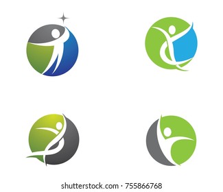 Healthy Life Logo template vector icon illustration design