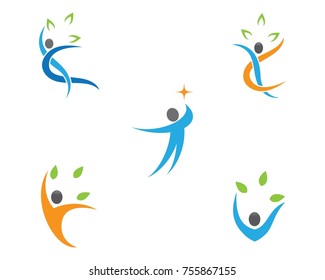Healthy Life Logo template vector icon illustration design