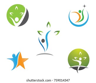 Healthy Life Logo template vector icon illustration design