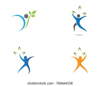 Healthy Life Logo template vector icon illustration design