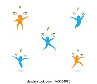 Healthy Life Logo template vector icon illustration design