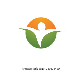 Diseño de ilustraciones vectoriales de la plantilla de logotipo Healthy Life