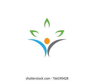 Healthy Life Logo template vector icon illustration design