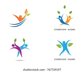 Diseño de ilustraciones vectoriales de la plantilla de logotipo Healthy Life